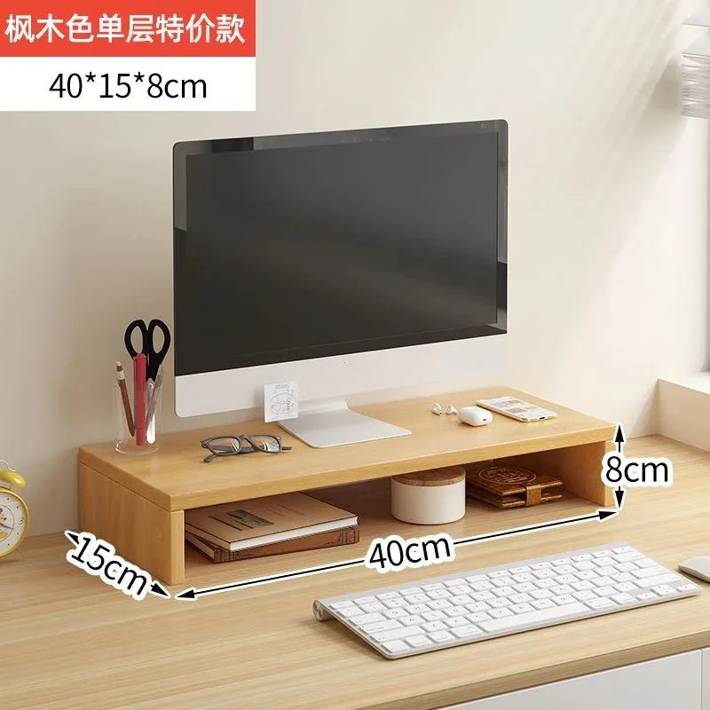 Monitor Riser Stand - Penyimpanan Keyboard Organizer Meja Dudukan Laptop Ergonomis