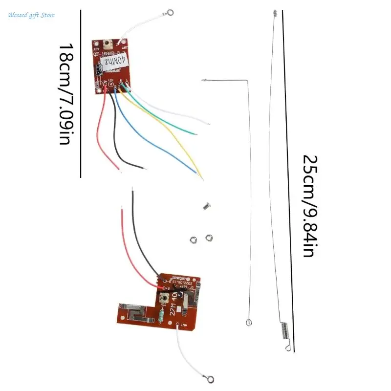 Bảng thu và phát từ xa 4CH 40MHZ có ăng-ten cho Robot ô tô DIY