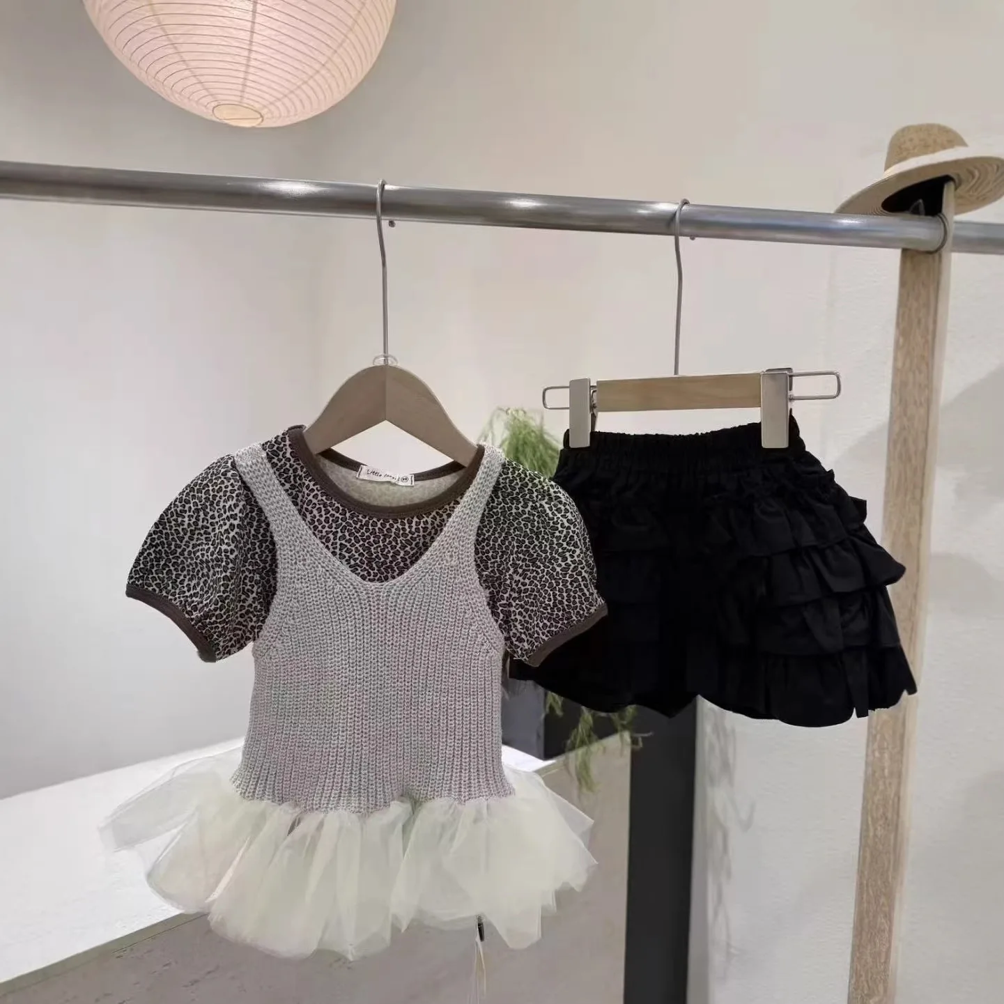 Children's clothing for girls summer wear 2026 new style girls unique beautiful high-end Korean suit