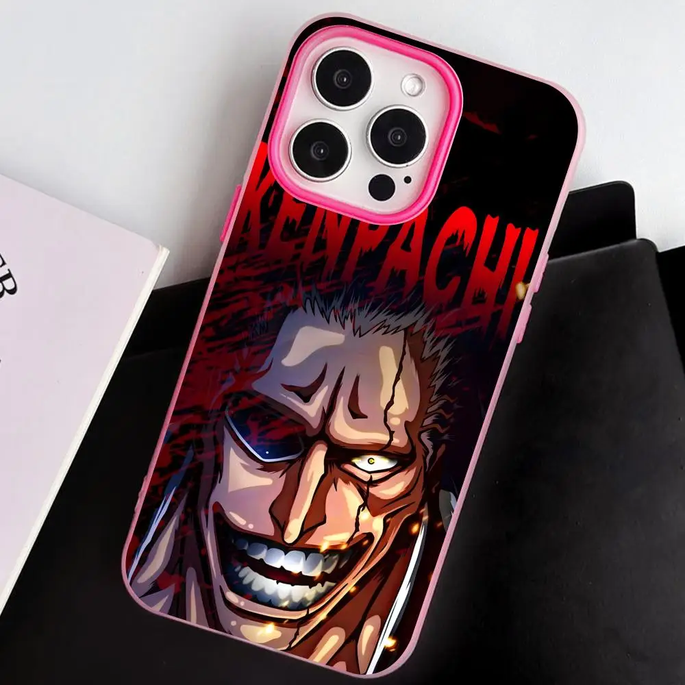 

Чехол для телефона Kenpachi Zaraki Jelly, двухслойный, розово-красный, для iPhone 17 16 15 14 13 12 11 Air Pro Max Plus, защитный