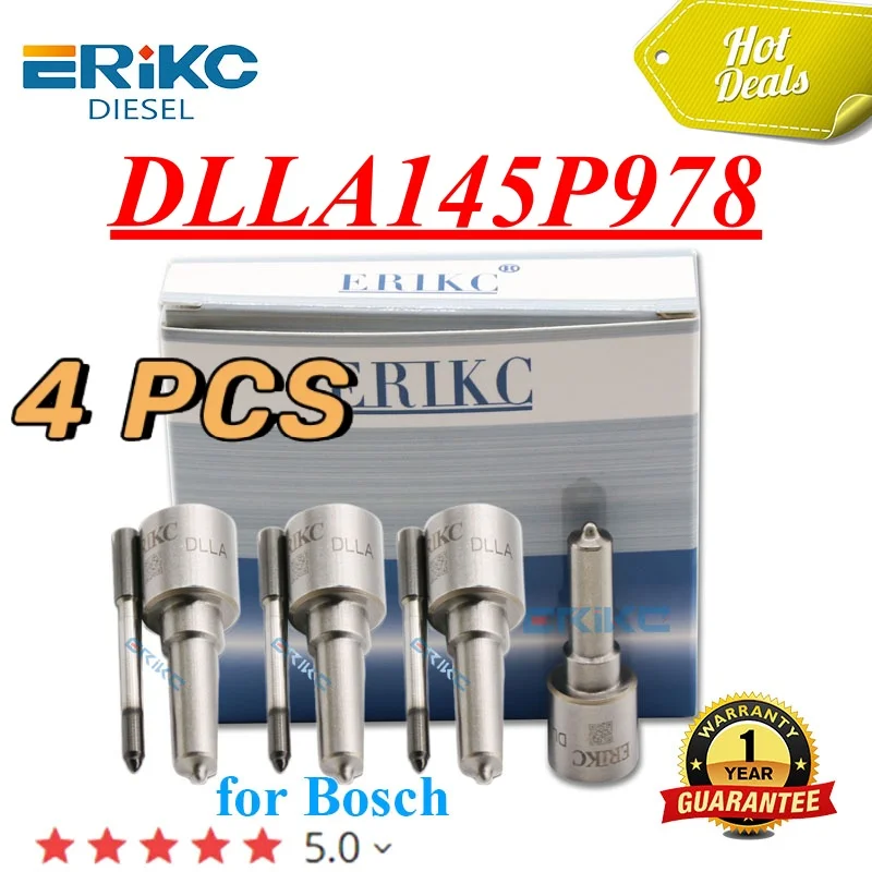 

4PC DLLA145P978 0433171641 Diesel Fuel Injection Sprayer DLLA 145 P 978 Nozzle for BOSCH CHRYSLER 0445110059
