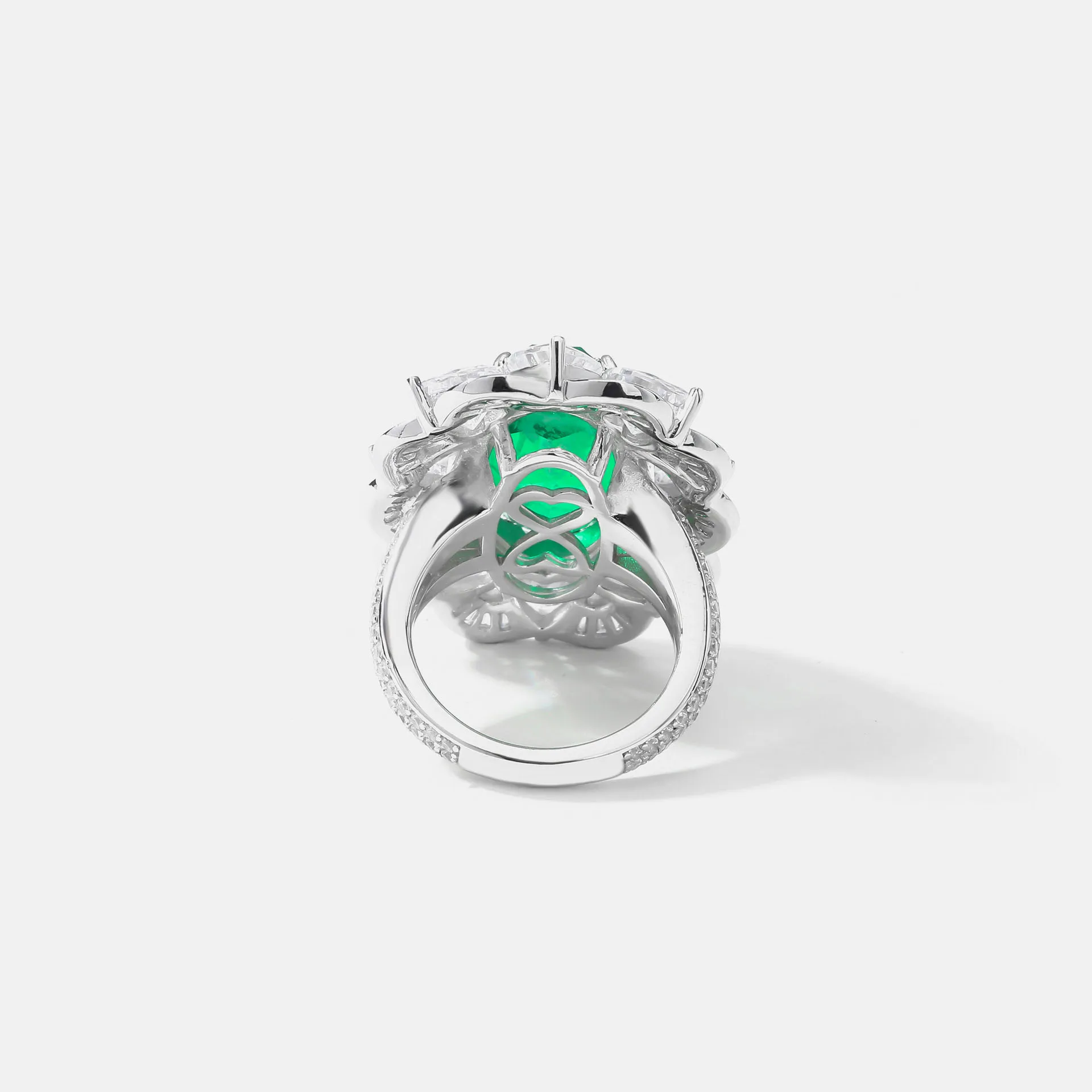SongYun Jewelry 925 Sterling Silver Ring High Carbon Diamond Emerald Gemstones s925 Pure Silver Rings Band For Women Accessories view 3
