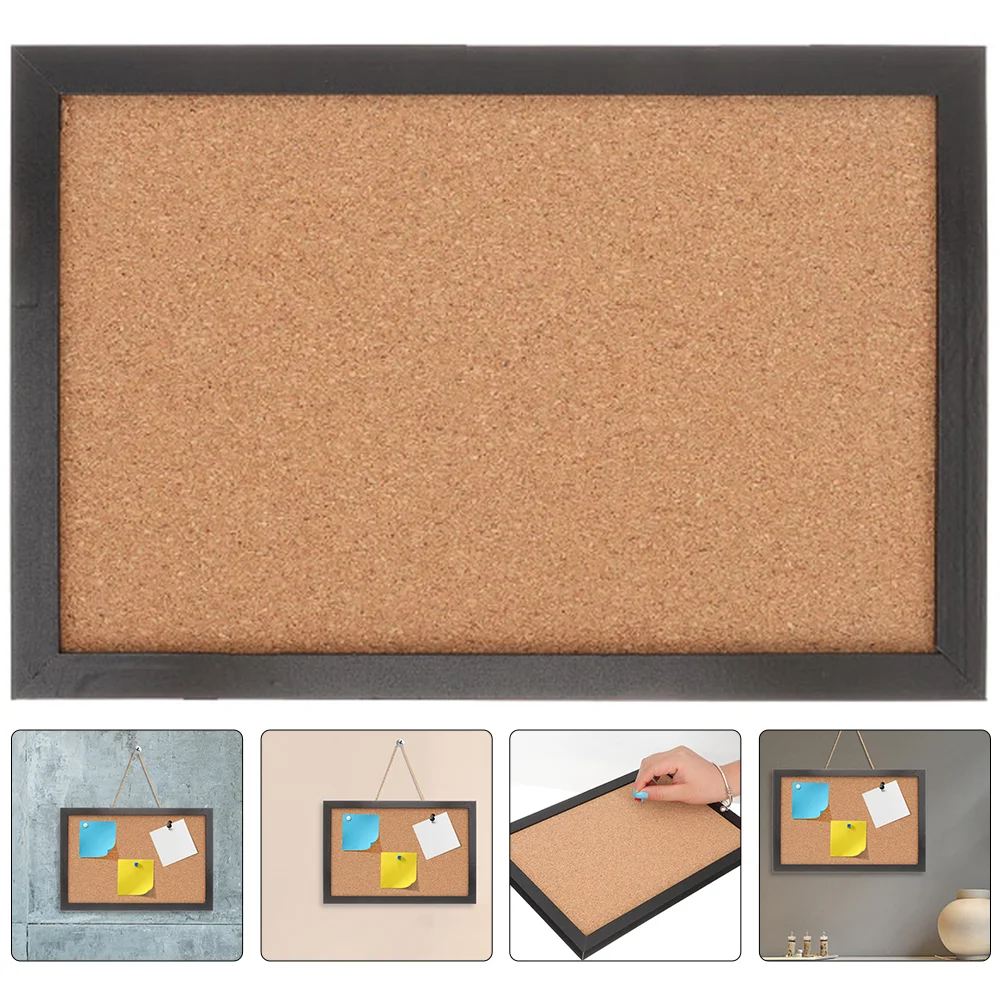 Cork Board Office Message Wall Decor Push Pin Household Photo Display Wood for Pictures