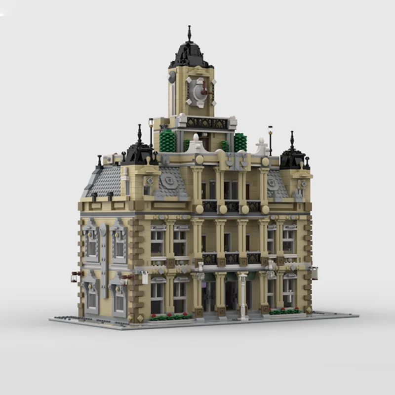 5009pcs MOC Modular Buildings The Courthouse 10278 Police Station X2 Sets Alternate Model Christmas Gift Desk