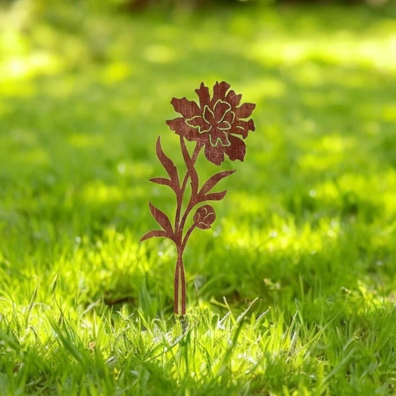 Rustproof Antique Lawn Iron Stakes Suitable For Flower Gardens Walkways And Outdoor Landscape Floral Arrangement Support