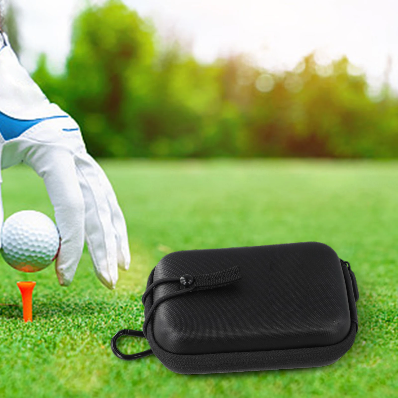Golf Rangefinder Hard Shell Case with Shockproof PU and EVA Materials Includes Carabiner and Belt Loop for Convenient Transport