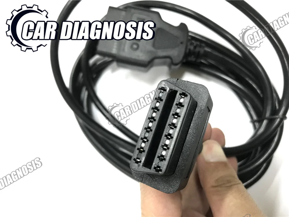 16 Pin OBD Extension Cable For Excavator Truck Car OBDII 16 Pin Male to Female Adapter Cable Universal Diagnostic Connector