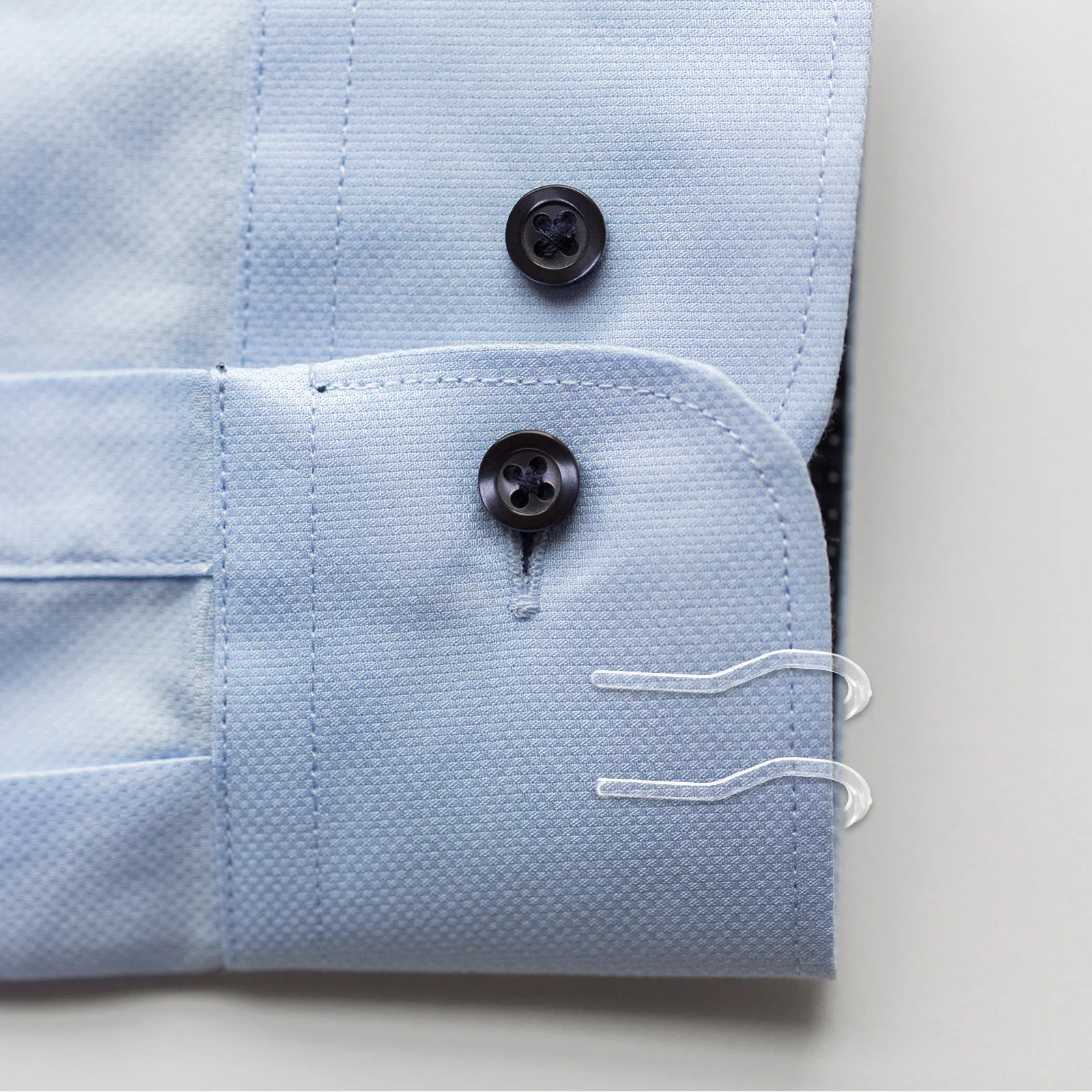 

1000Pcs Reusable Plastic Shirt Clips Clear Compact Lightweight Fixing Clasps for Clothing Storage Folding Socks Ties Dress