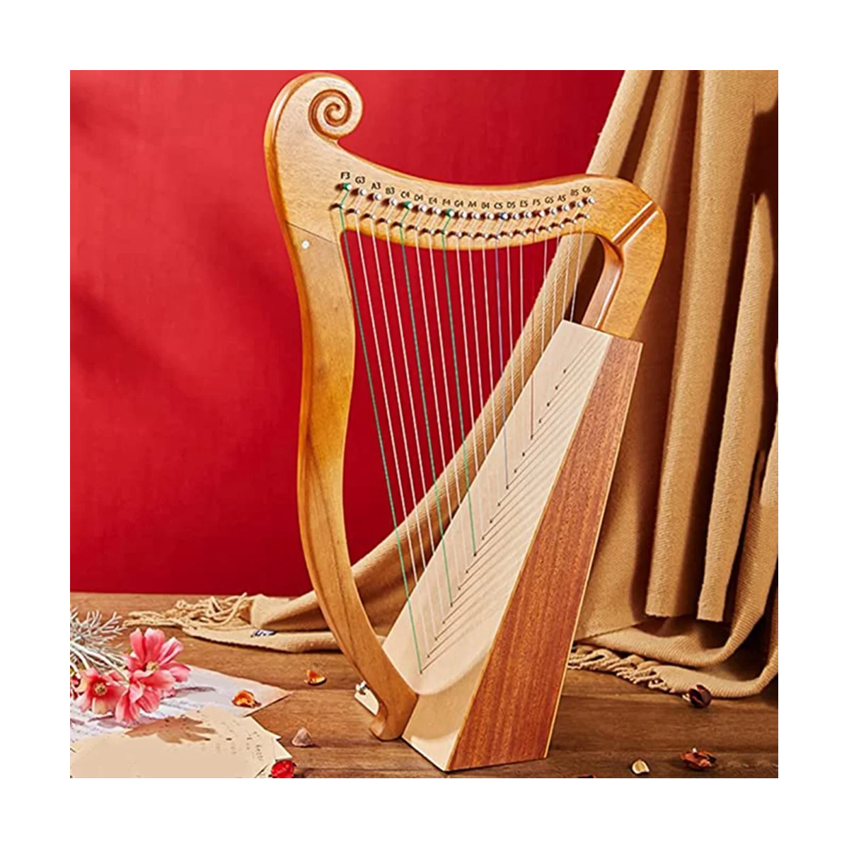 Full Strings 1 Set 19 Nylon String Replacement for Seven-String Harp Harp Instrument Parts for Seven-String Harp