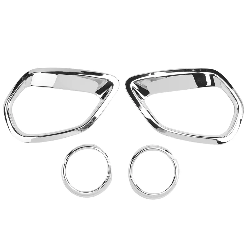 

B07A-ABS Chrome Front And Rear Fog Lights Cover Trim Decorative Frame For Mitsubishi Outlander 2016-2020