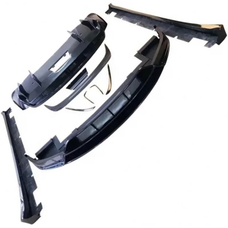 Suitable for Car Body Kits Carbon Fiber Side Skirts Compatible with Tesla Model X 2016 2017 2019 Revozport Style Front Lip Rear