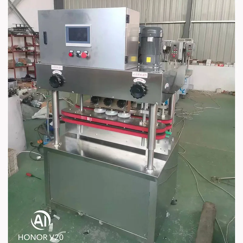 Manufacturer's automatic round bottle square bottle plastic cap six-wheel cap rubbing machine automatic lid hanging horse mouth