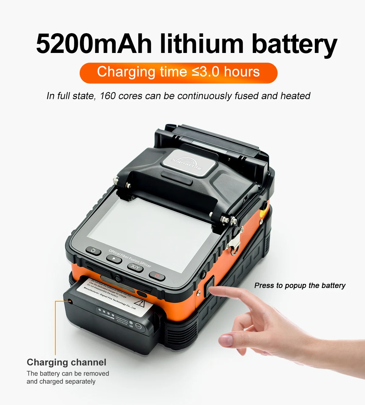 AI-5 AI-6A AI-6C SM & MM Multi-Language FTTH Fiber Optic Splicing Machine Optical Fiber Fusion Splicer Signal Fire AI5 New Model view 3