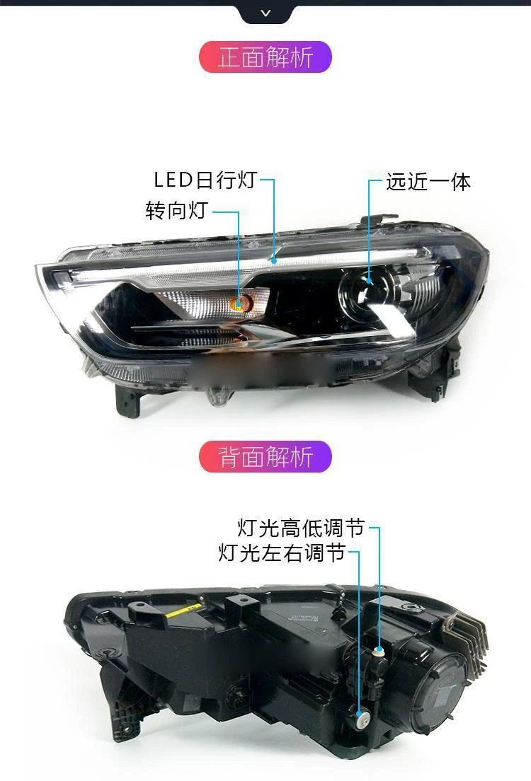 1pcs car bumper haval headlamp Geatall Hover H6 Sport headlight Blue logo LED 2017~2018y accessories head lamp hover H6 fog lamp