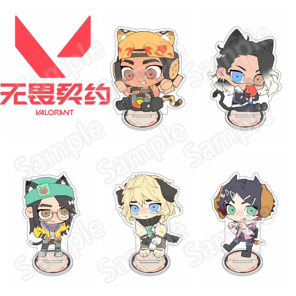 Game Valorant Skye Killjoy 10cm Acrylic Stand & Keychain, Desktop Ornament, Bag Charm, Collectible Gift