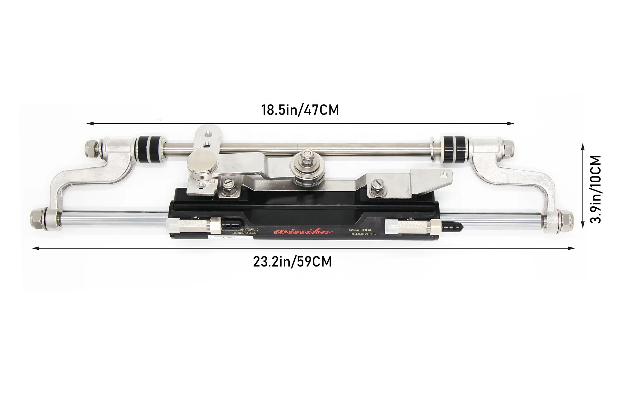 ระบบควบคุมการเลี้ยวเรือไฮดรอลิก Winibo 300Hp รุ่น 300 พร้อมกระบอกไฮดรอลิก ปั๊มพวงมาลัย ท่อ และอุปกรณ์ต่างๆ สำหรับเรือเดินทะเล