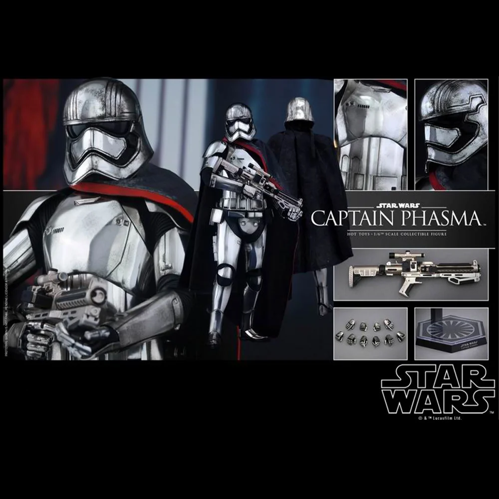 Original Star Wars Figures Mms328 Phasma Anime Figure Statue Models Doll Collection Changeable Rooms Decoration Desk Toys Gifts