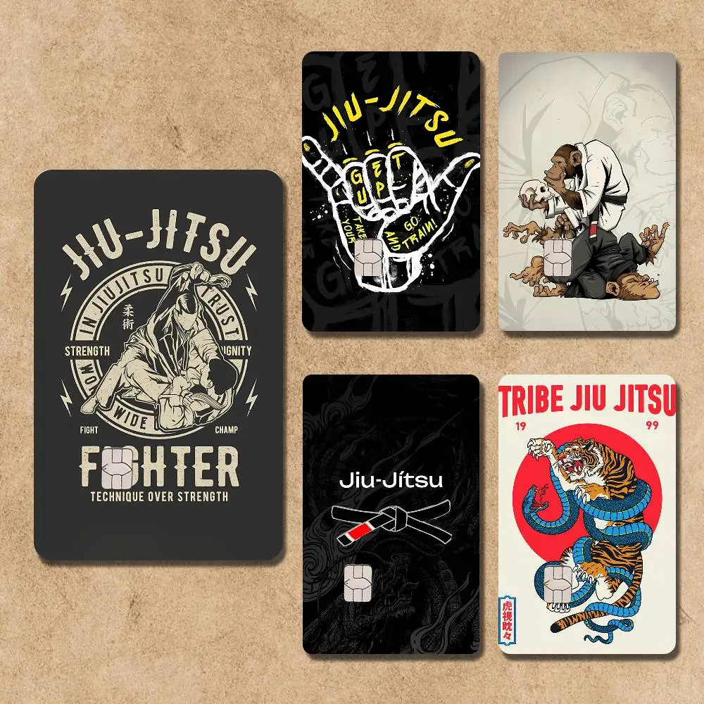 

BJJ Brazilian Jiu Jitsu Credit Card Skin Stickers For Bank Card Bus Metro Card Sticker Waterproof Women Gift