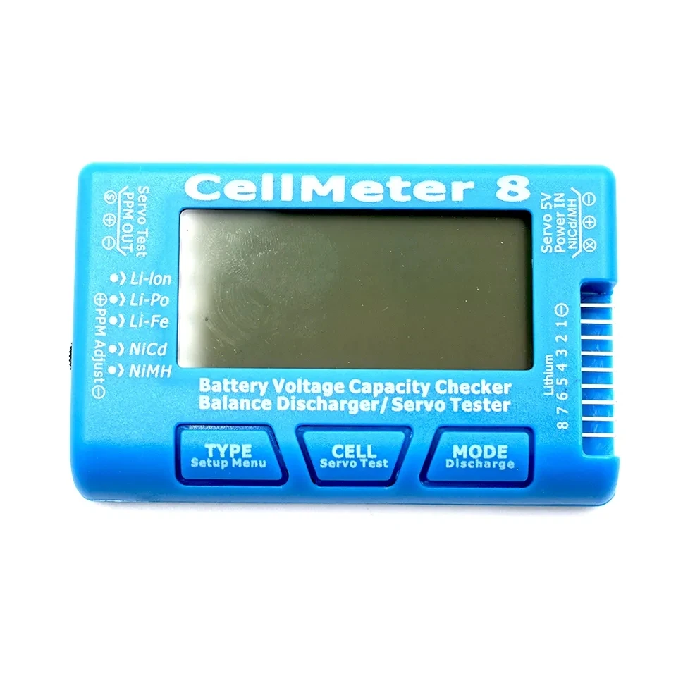 LCD Digital Battery Capacity Checker CellMeter RC CellMeter8 2-8S 4-8S Servo LiPo Li-lon NiMH Battery Tester RC CellMeter7