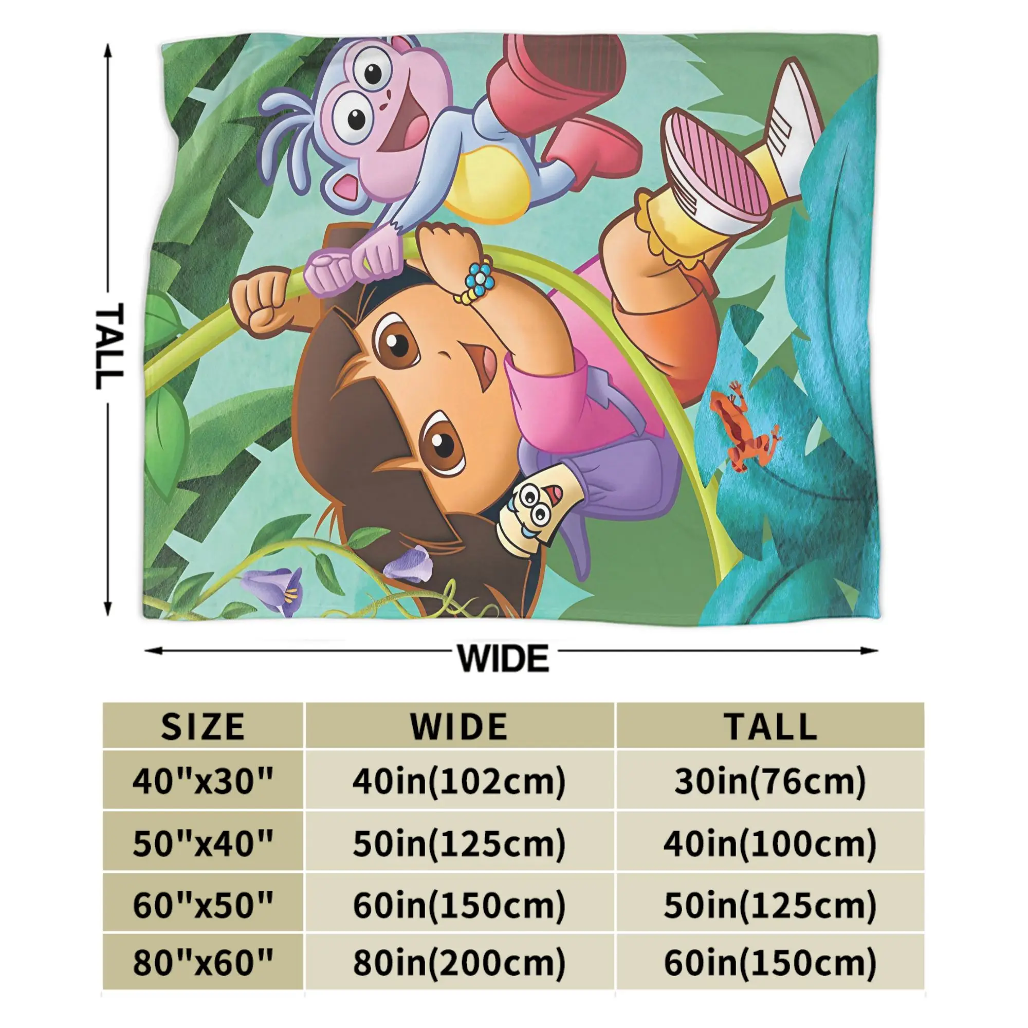 دوراس المستكشف (3) بطانية ناعمة دافئة نزهة أفخم رمي بطانية مضحك الأريكة السرير الفانيلا المفرش أريكة غطاء سرير #6