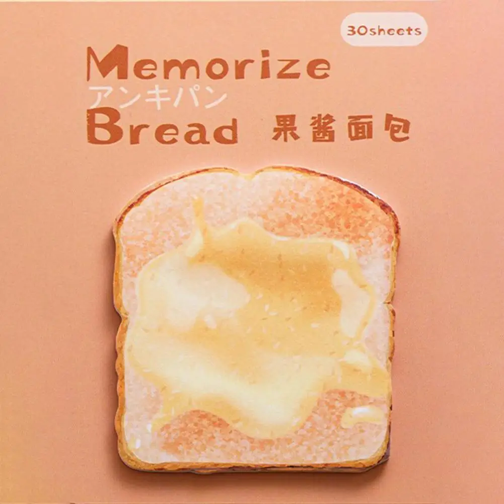 Стикеры для заметок премиум-класса, Стикеры для заметок в форме хлеба, стикеры в форме хлеба премиум-класса, 30 листов, булочка для гладкой и надежной