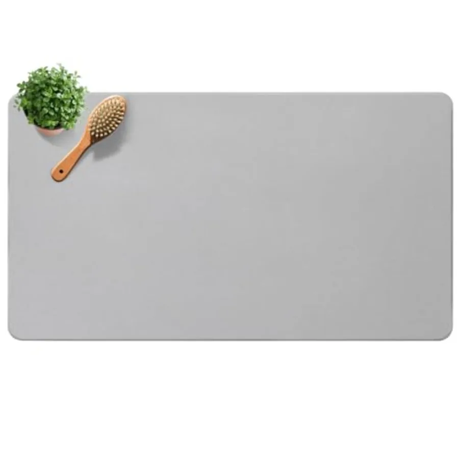 

Large Diatomite Stone Bath Mat Premium Non-Slip Natural Diatomaceous Earth Bathtub Quick Drying Mats for Bathroom Floor Light G