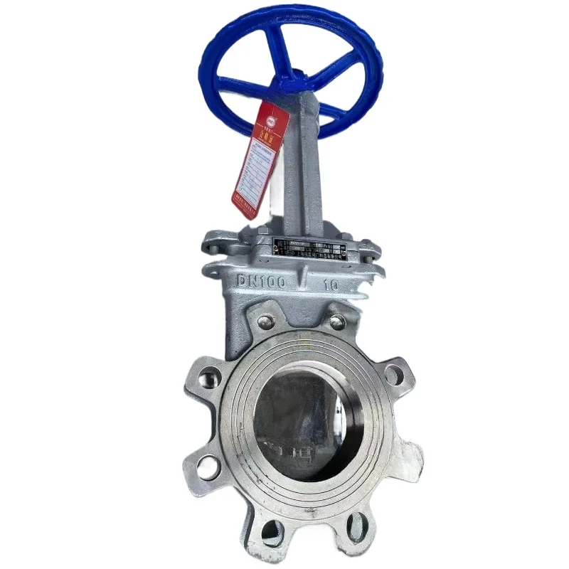 For Stainless Steel Knife Gate Valve PZ73H-10P Plug-in Valve Hard Seal Manual Cast Steel Slag Discharge Knife Gate