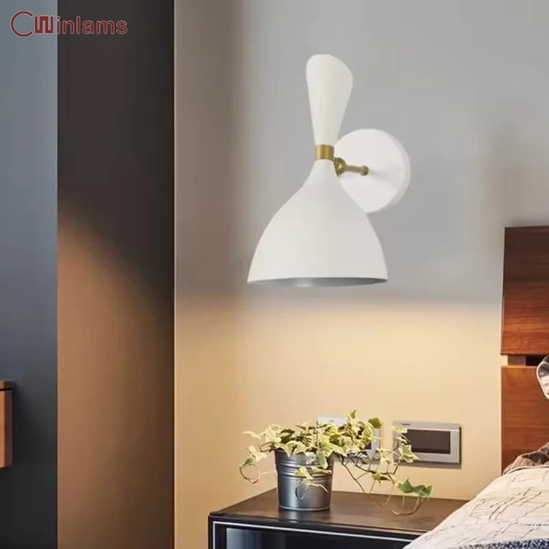 

Modern Simple Creative Bedroom Bedside Wall Lamp Nordic Hotel Restaurant Living Room Aisle Studio Study Adjustable Wall Lamp