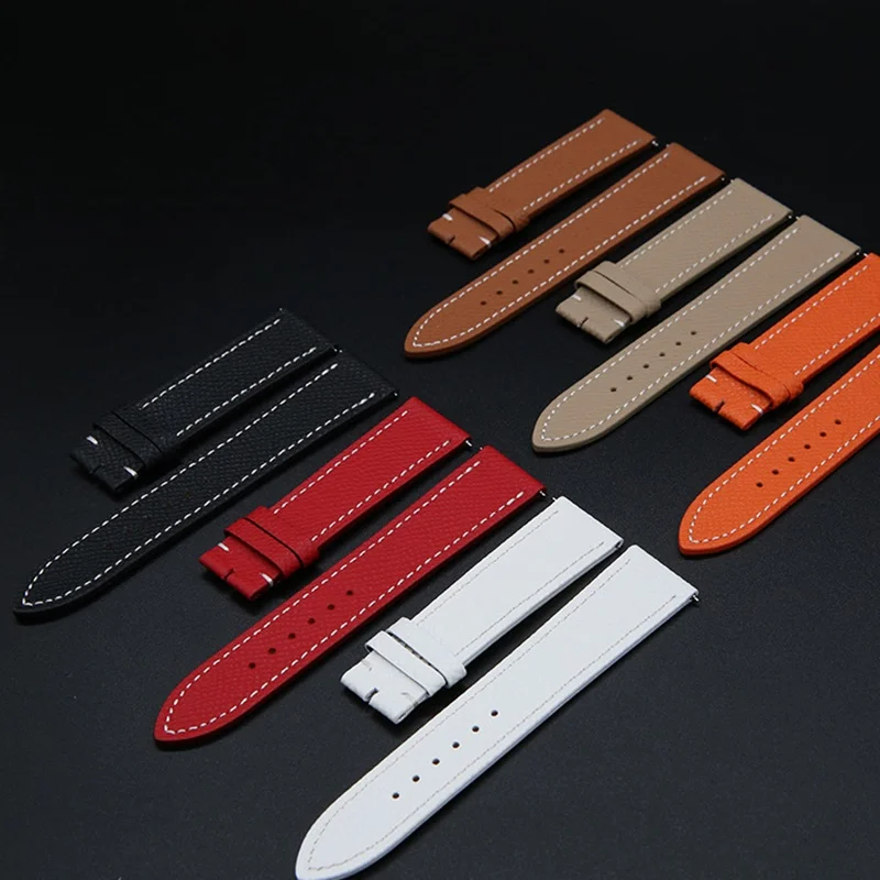 جلد طبيعي 16 مللي متر 18 مللي متر 20 مللي متر ل Heure H-ساعة هيرميس كارتييه ساعة الإفراج السريع الربيع النساء حزام معصمه سوار الفرقة