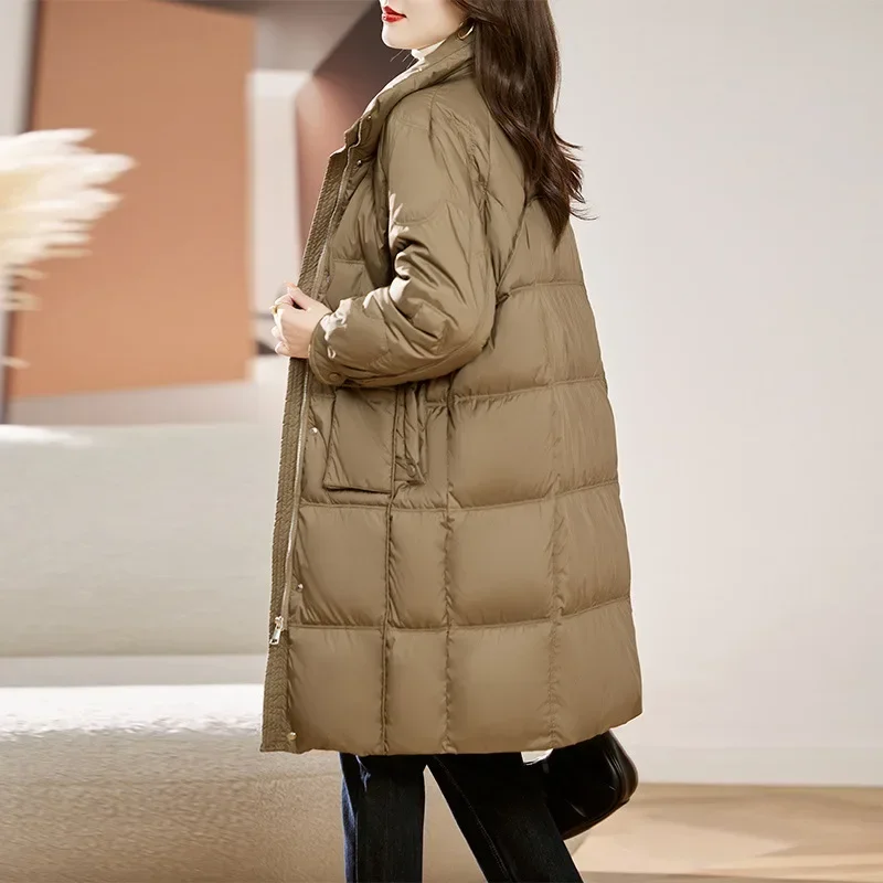 Fashionable Versatile Casual Long Sleeve Down Jacket Women's Thick Winter Coat Age-reducing Elegant Fashion L3507