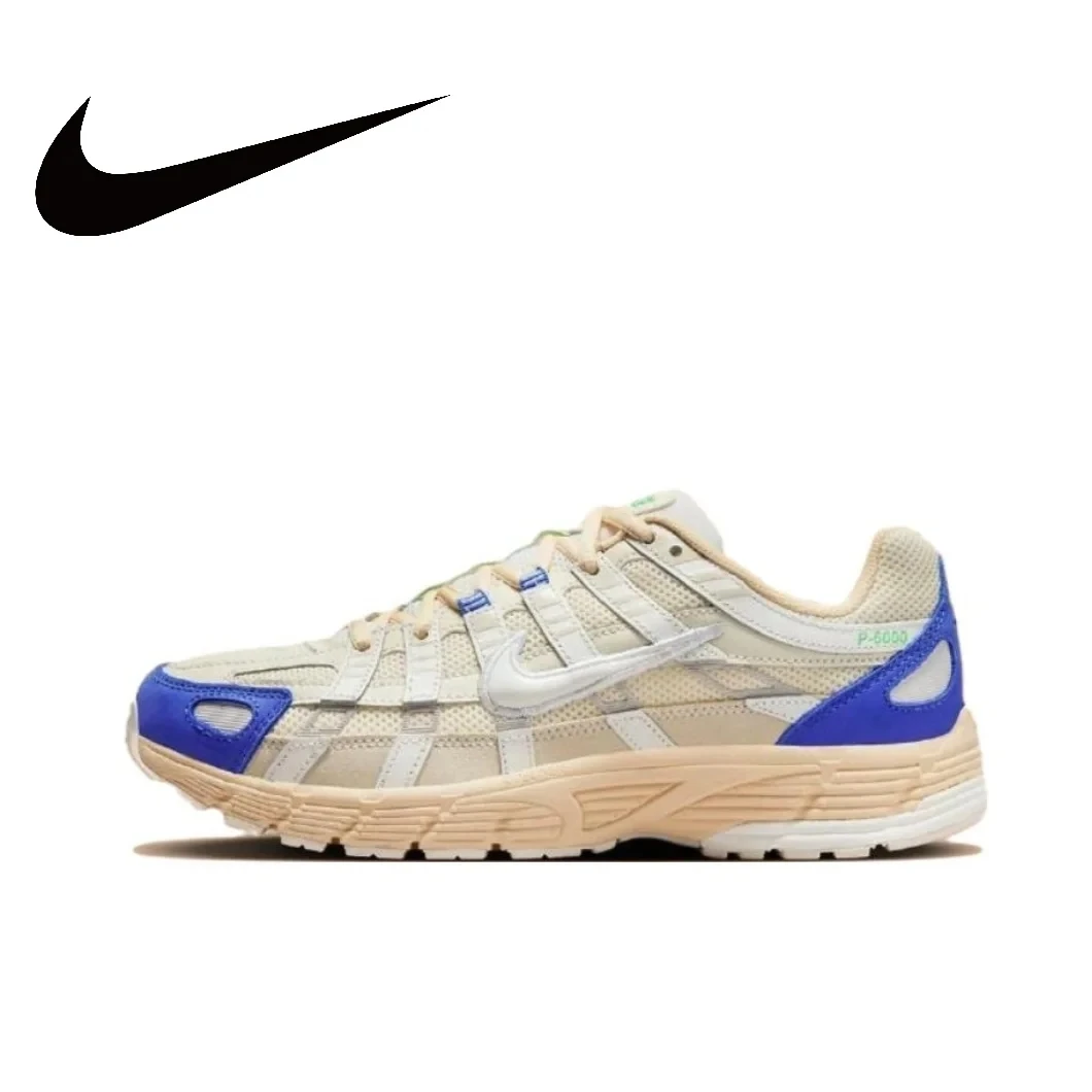 Nike Original P-6000 Low Top Men's and Women's Sneakers Classic Retro Casual Running Shoes Comfortable Sneakers Brown and Blue