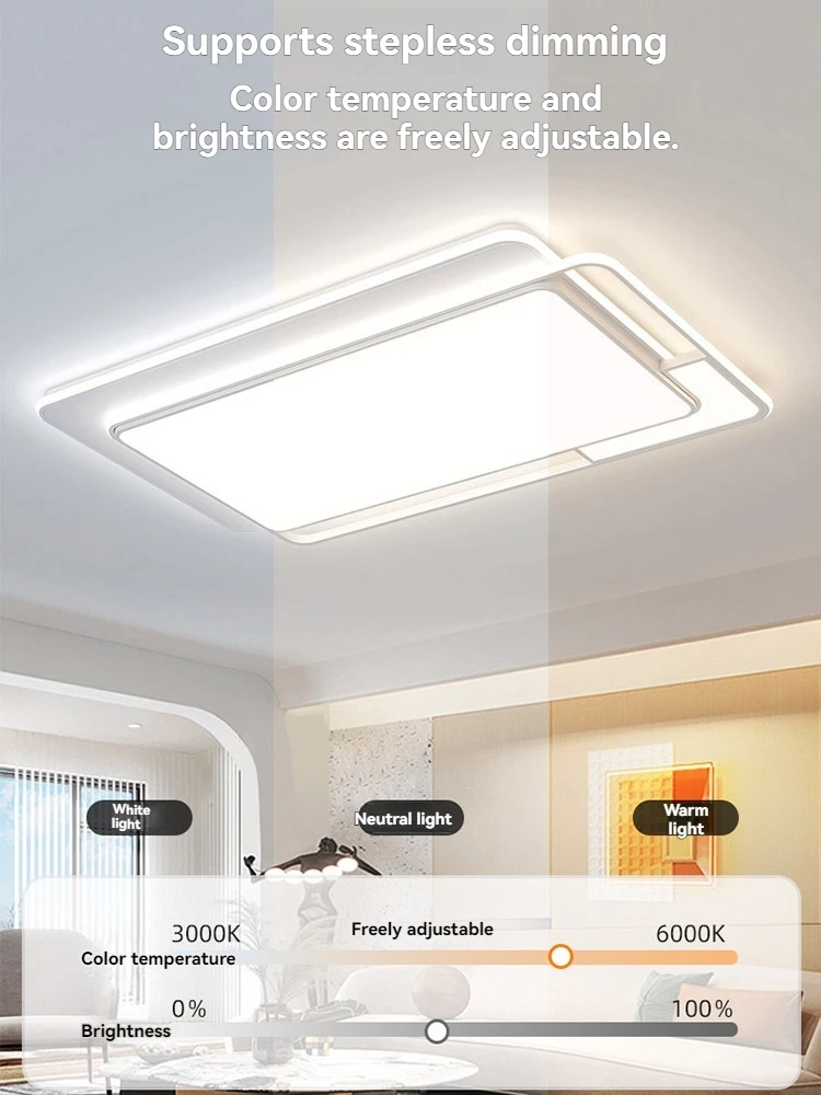 

Modern LED Ceiling Light 2025 Newest | Round Flush Mount Lamp for Living Room Bedroom Kitchen Dimmable Remote Control