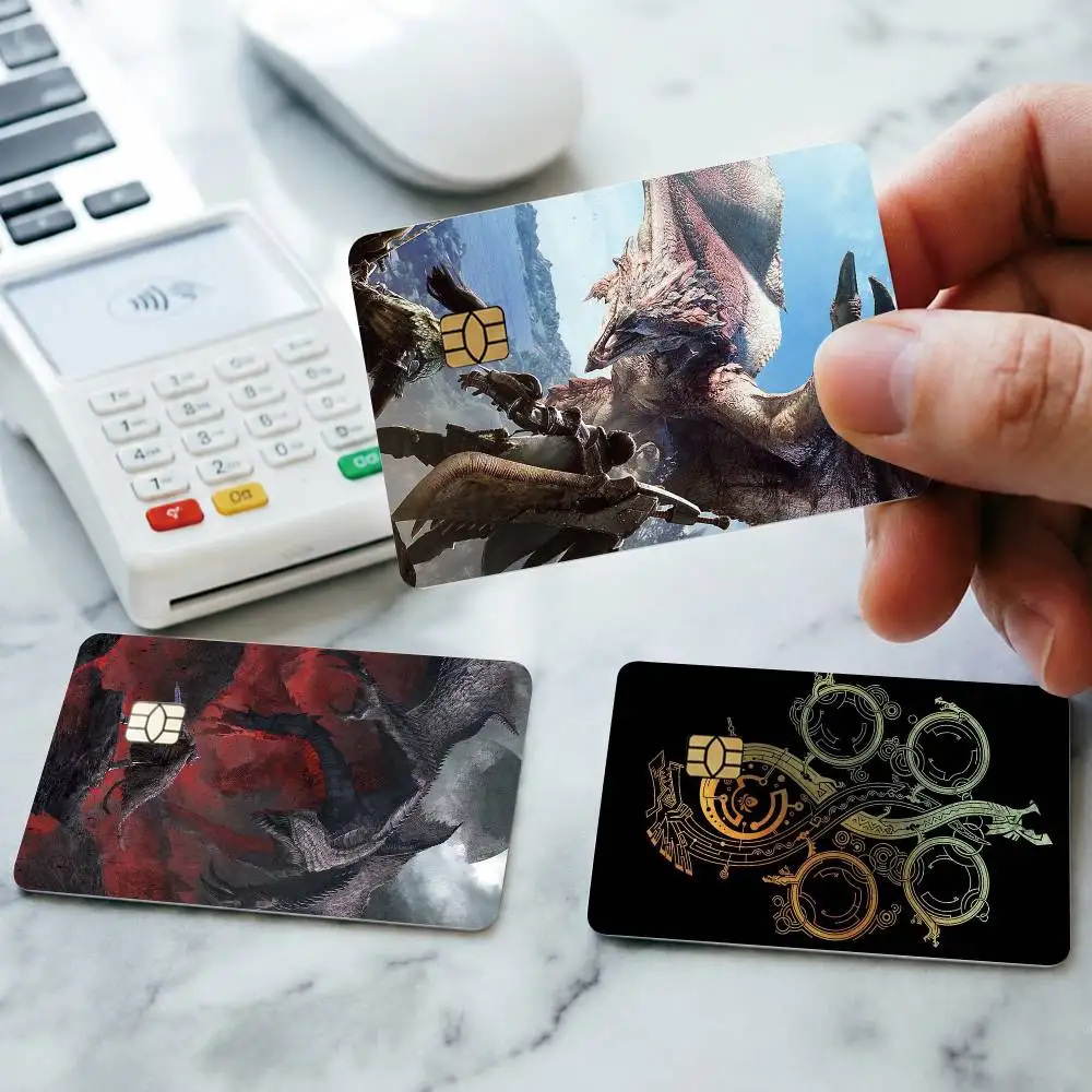 G-Game M-Monster Hunter Credit Card HD Stickers Small Chip Waterproof Sticker Game Card Decal Gift view 2