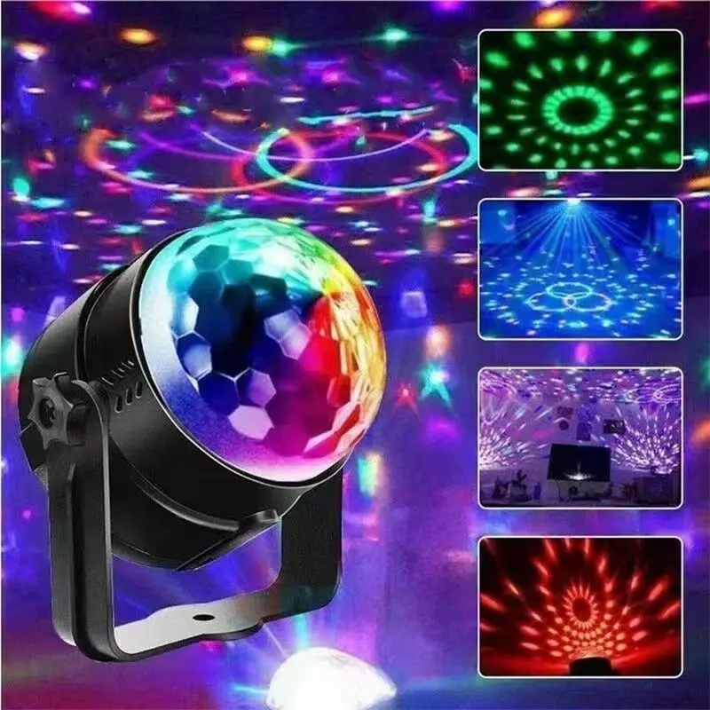 ABYN-Glow Lights, Disco Ball, Strobe Lights, For Birthday Xmas Wedding Bar Party, 1 Kit For Dj Rave Christmas