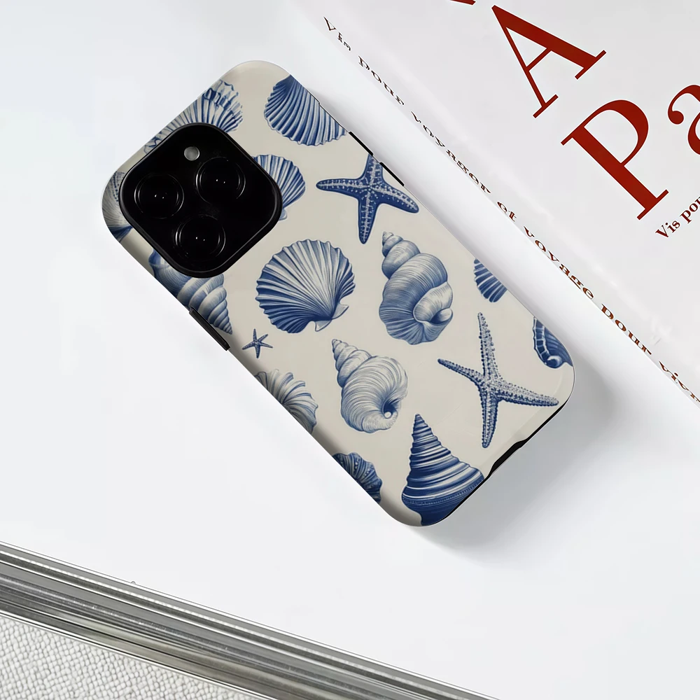 كريم البحرية شل آيفون 17 يجب أن يكون لحالة الهاتف المغناطيسي آيفون 17 16 15 14 13 برو ماكس زائد حافظة صعبة واحدة مزدوجة الطبقة