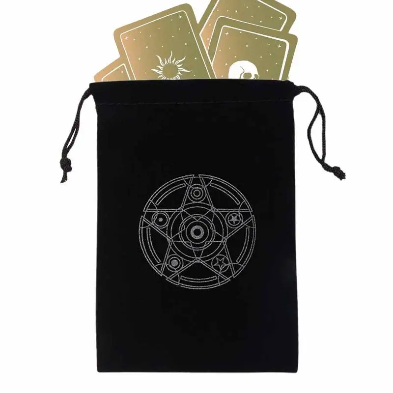 Tarjetero de Tarot con temática mágica negra misteriosa, bolsa especial de almacenamiento de tarjetas de Tarot, bolsa de regalo
