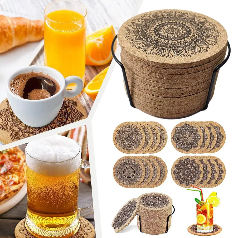 

Ins Minimalist Cork Coaster Insulation Pad Household Tea Coasters Mat Absorbent Mat Stand Dining Drink Wok Cork Mat Bowl Y0J6