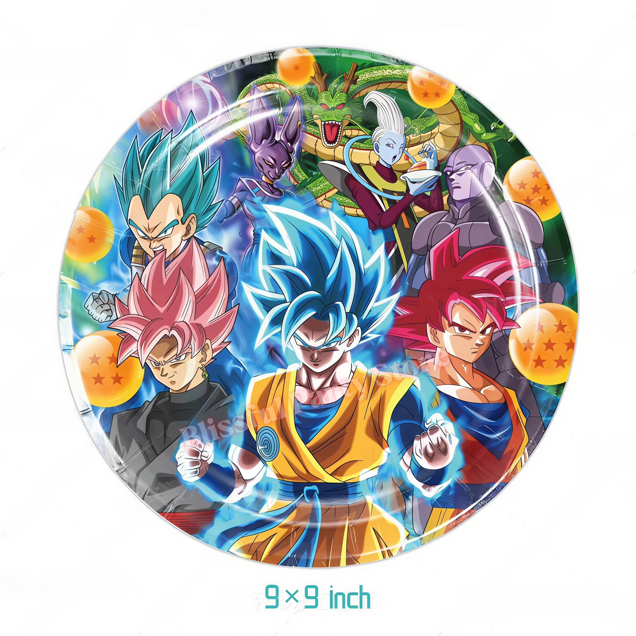 Dragon Ball Themen-Geburtstagsdekoration Partyzubehör Goku Teller Ballons für Kinderparty-Accessoires Babyparty-Gastgeschenke – Detail 9