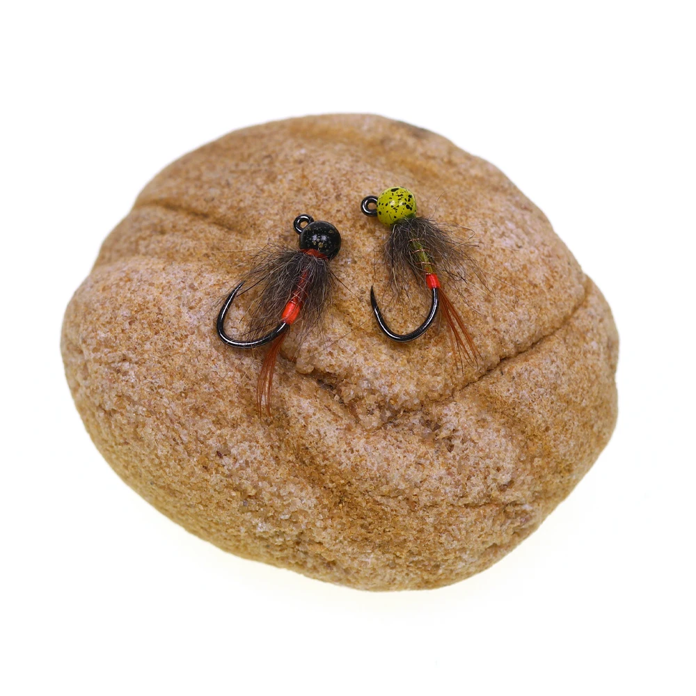 Vtwins Ninfa Euro de tungsteno sin púas para mosca de trucha - imagen 3
