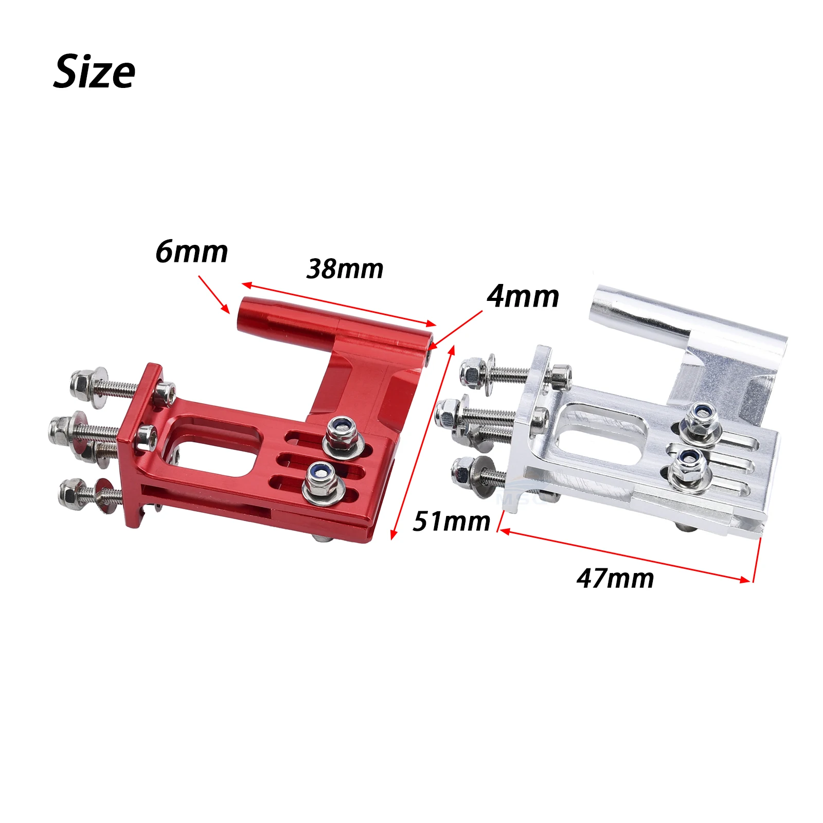 RC Boat Aluminum L38mm Shaft Bracket 4mm Stinger Drive 4mm Strut for 4mm Prop Shaft With Flex Cable Electric Racing Boat