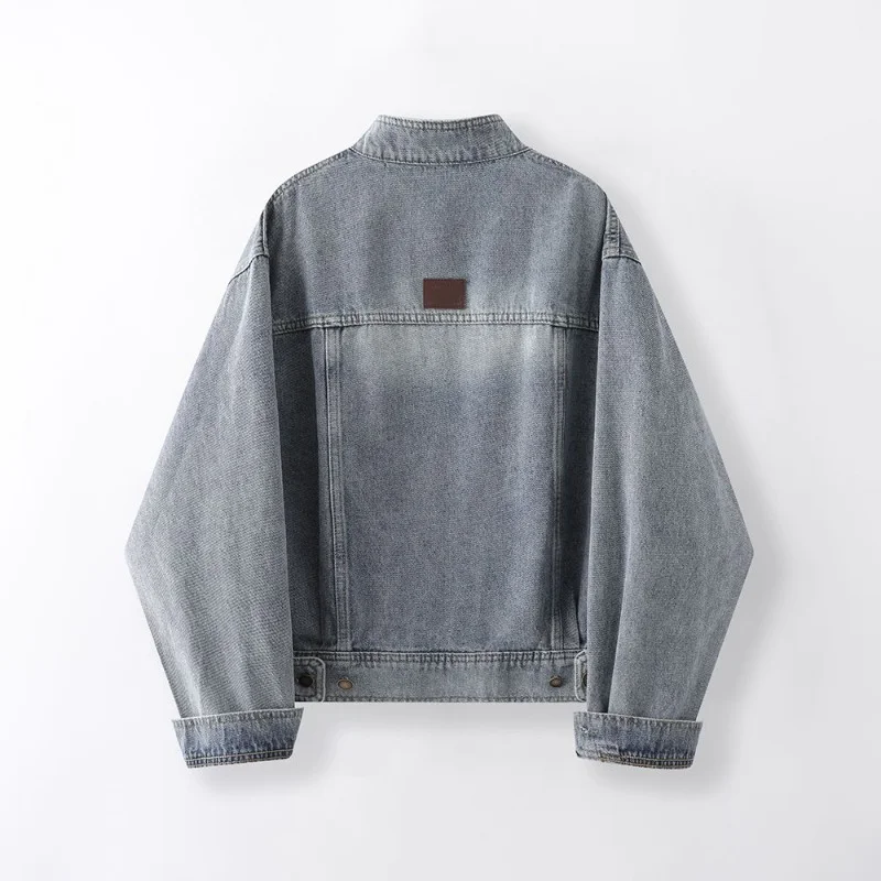 Giacca di jeans primavera autunno alla moda retrò da donna nuove top alla moda versatili e larghi