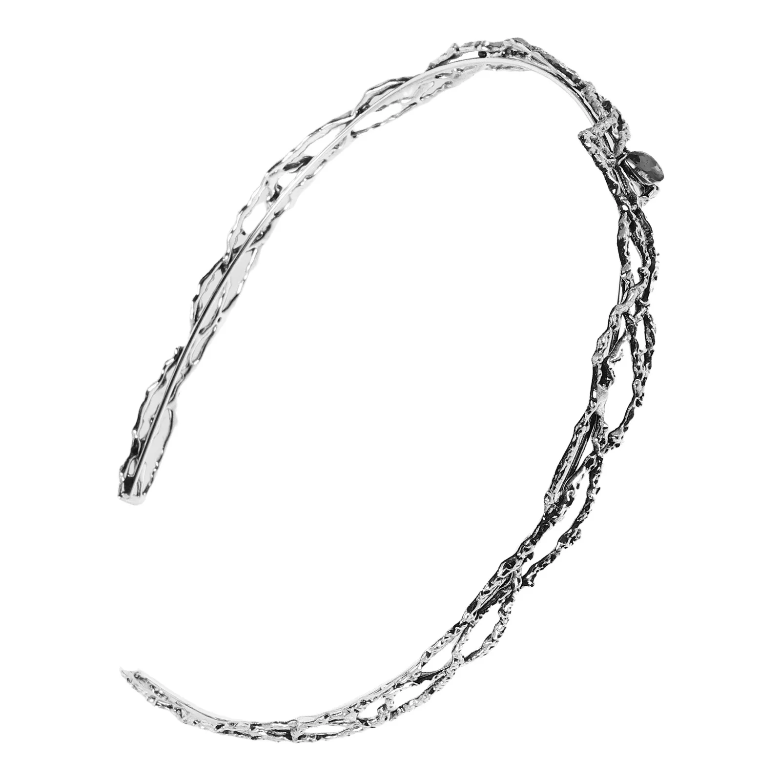 라인스톤 크라운 헤드밴드 조절 가능한 반짝이는 티아라 여성용 공주 코스프레 파티 웨딩 액세서리