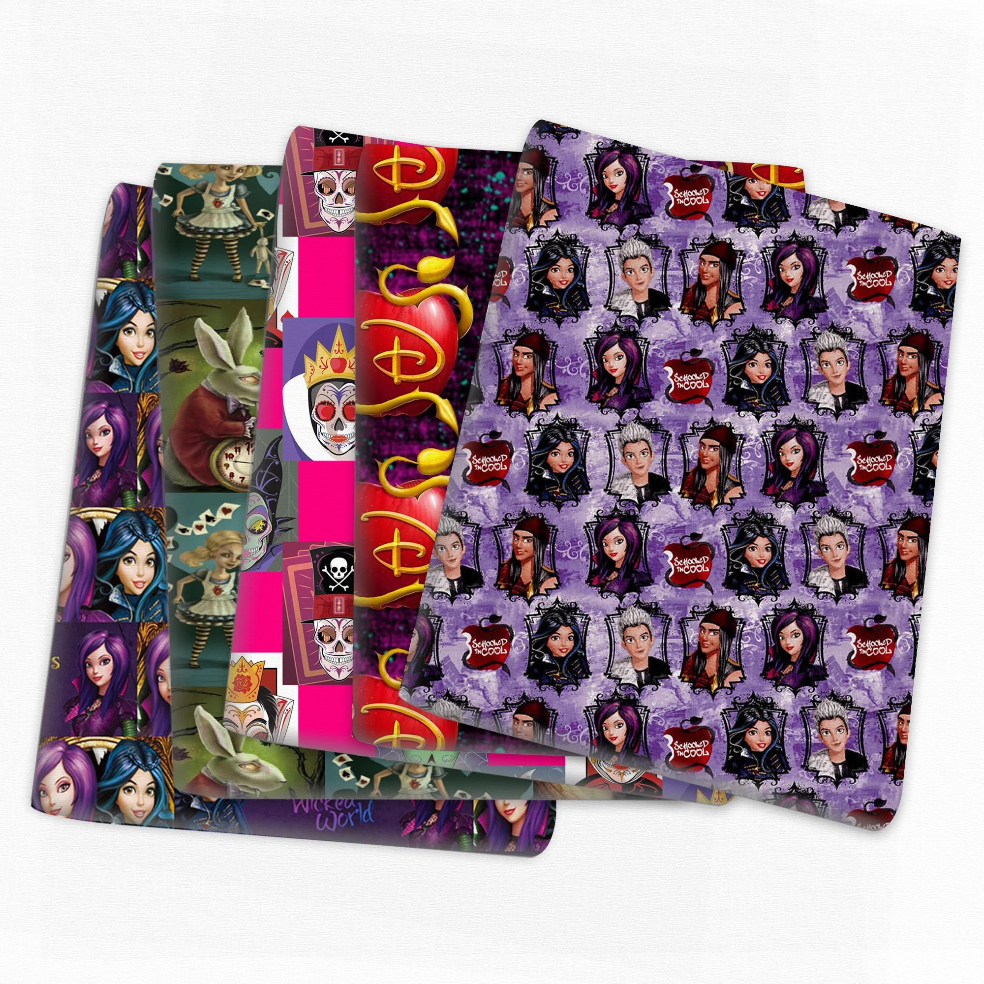 Disney DESCENDANTS 50*145cm Polyester Cotton Fabric Sewing Quilting Fabric Patchwork Needlework Material DIY Handmand