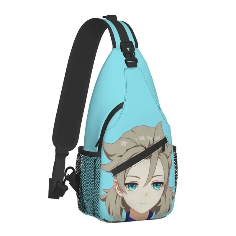 Fashion Smug Albedo Genshin Impact Sling Bag for Travel Hiking Men's Video Game Chest Crossbody Backpack Shoulder Daypack