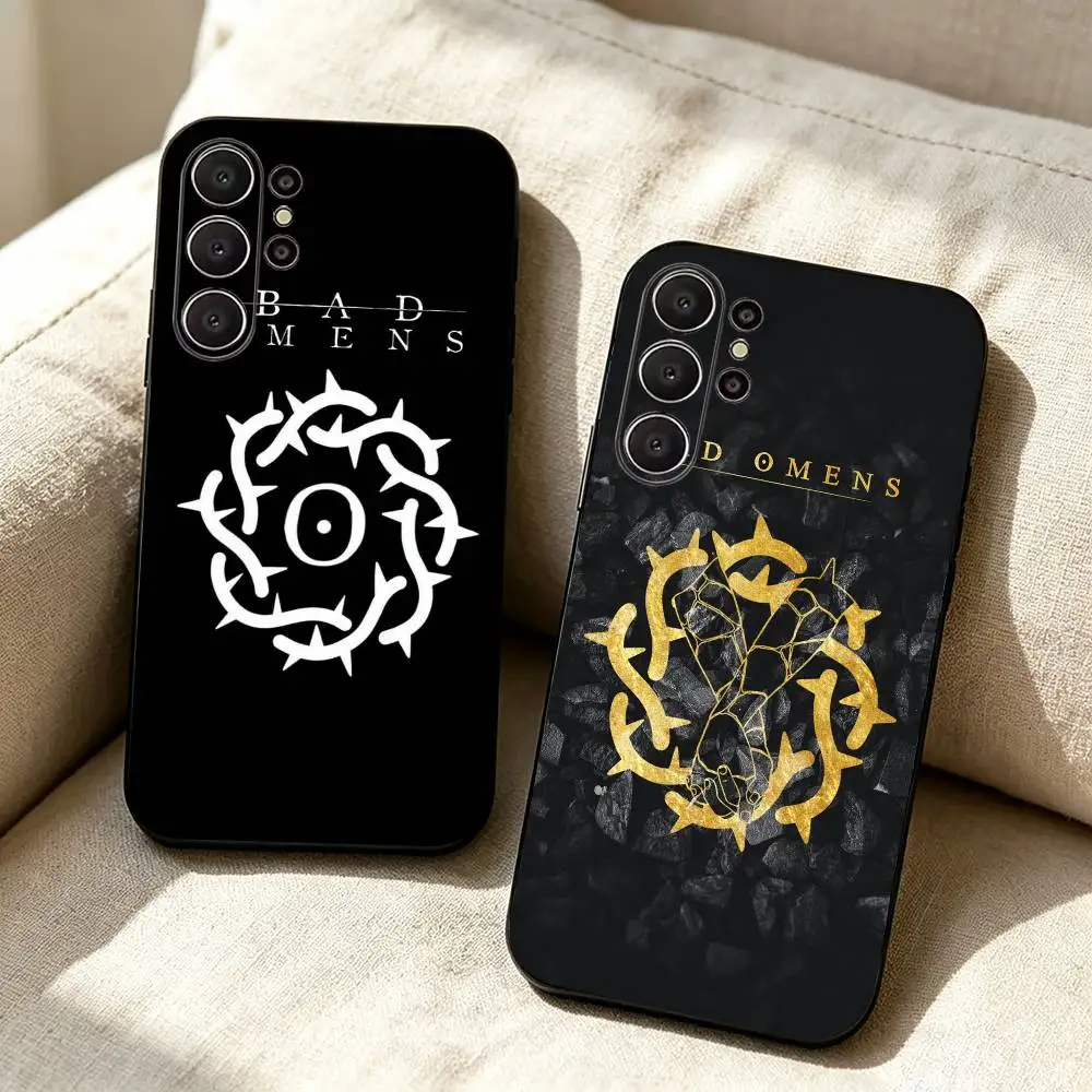 Music Band B-Bad Omens  Soft Silicone Case for Samsung S26, S24, S21, S22, S23, S30, Ultra,  Plus, FE, Lite-Black