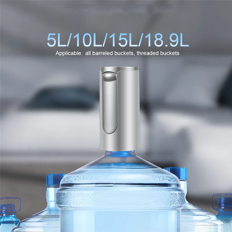 Водяной насос с ведром с сенсорным экраном, автоматический диспенсер для воды, электрический складной водяной насос, количественный выпуск воды, прочный белый