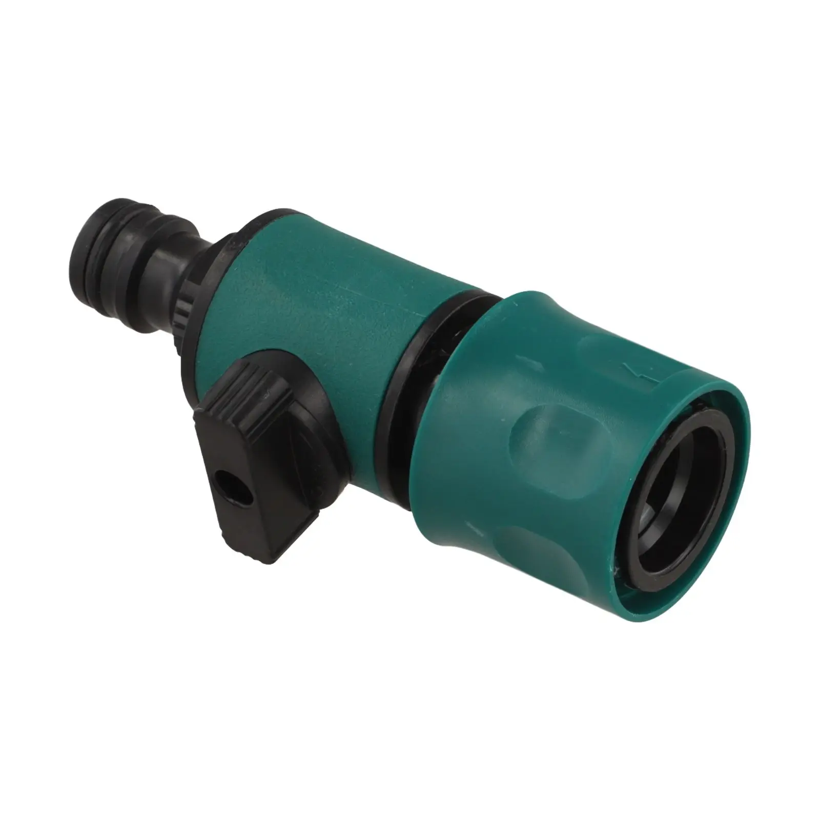Garden Hose Pipe In-Line Shut Off Valve with Male to Female Thread Configuration for Connecting and Managing Water Flow Outdoors