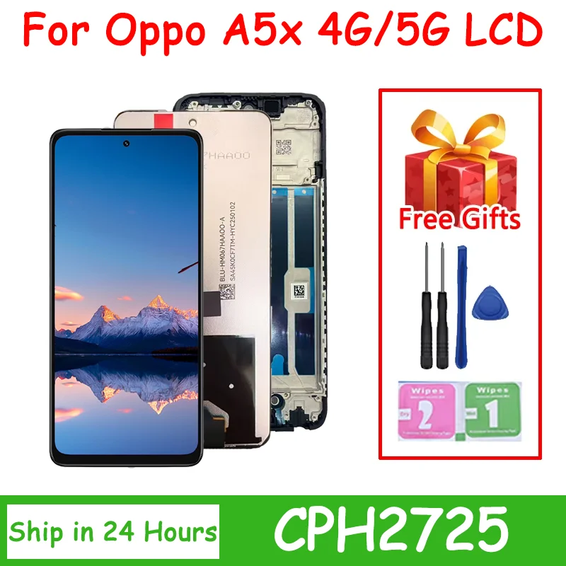 A5X Display Screen For Oppo A5X 4G LCD CPH2711 Display Touch Screen Digitizer Assembly For OPPO A5x 5G LCD Replacement