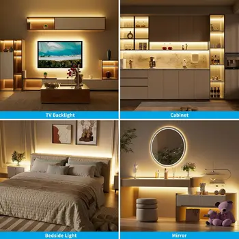 USB Tuya Zigbee COB LED燈帶 5V 1米 2米 暖白光 可調光 燈帶 夜燈 房間裝飾 相容於 Alexa Google SmartThings 8 最佳銷售 Zigbee 夜燈 - №2