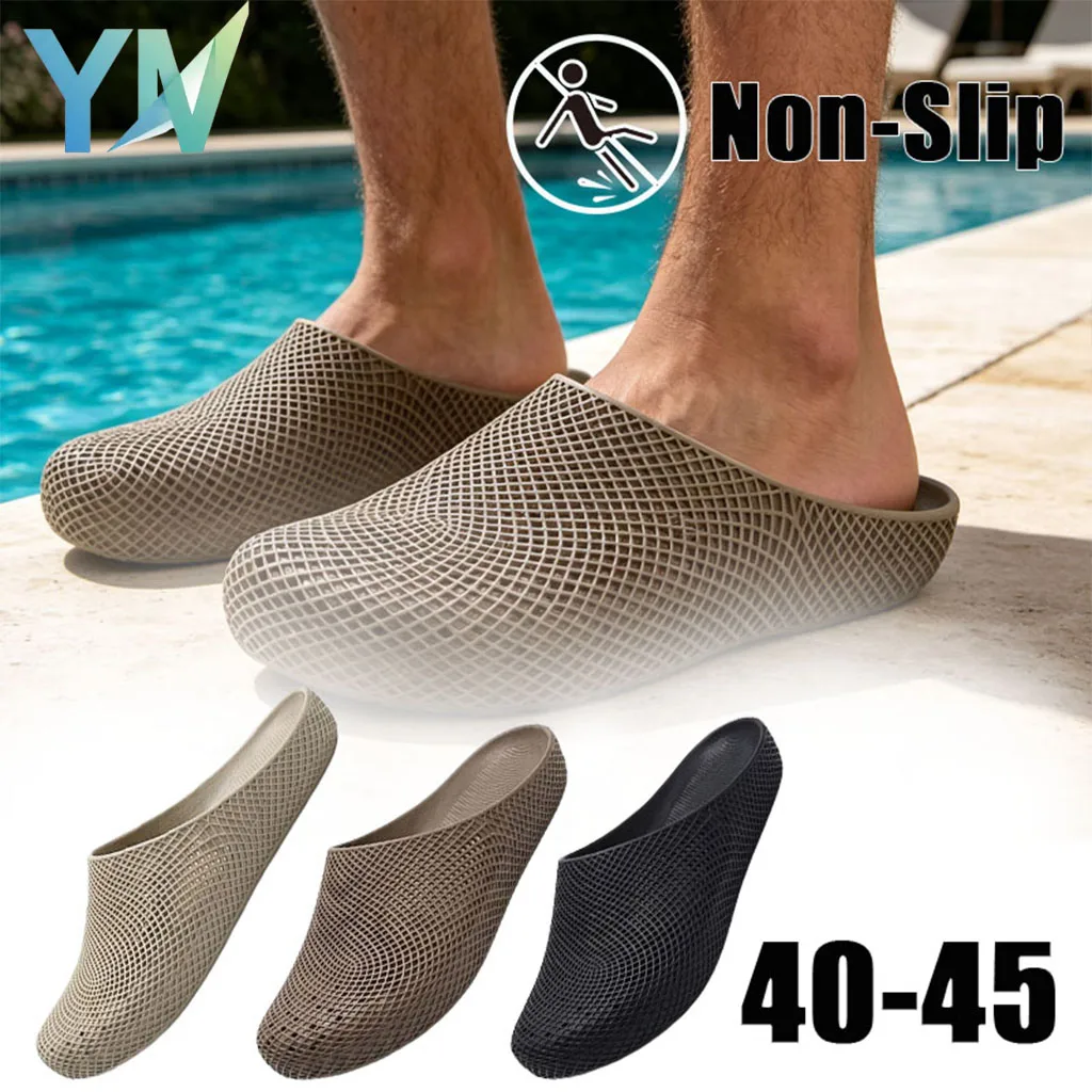 

Дышащие рабочие сабо для мужчин, летние, без застежек, противоскользящие, для кухни, легкие, для дома и улицы, садовые сабо